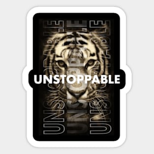 Unstoppable Tiger Sticker